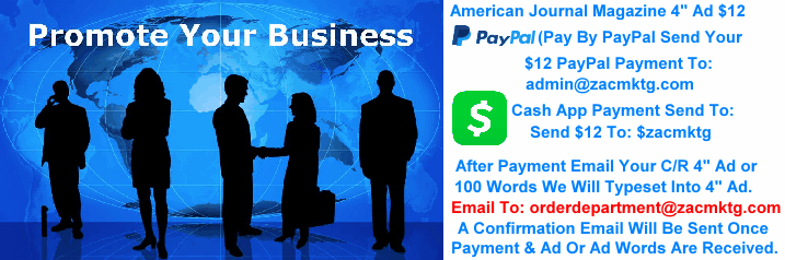 American Journal Magazine 4" Ad Payment Option 