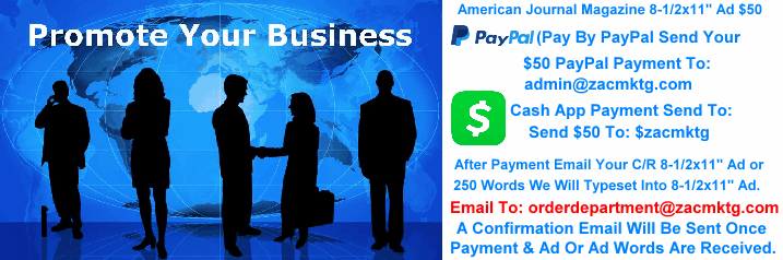 American Journal Magazine 8-1/2x11" Ad Payment Option 